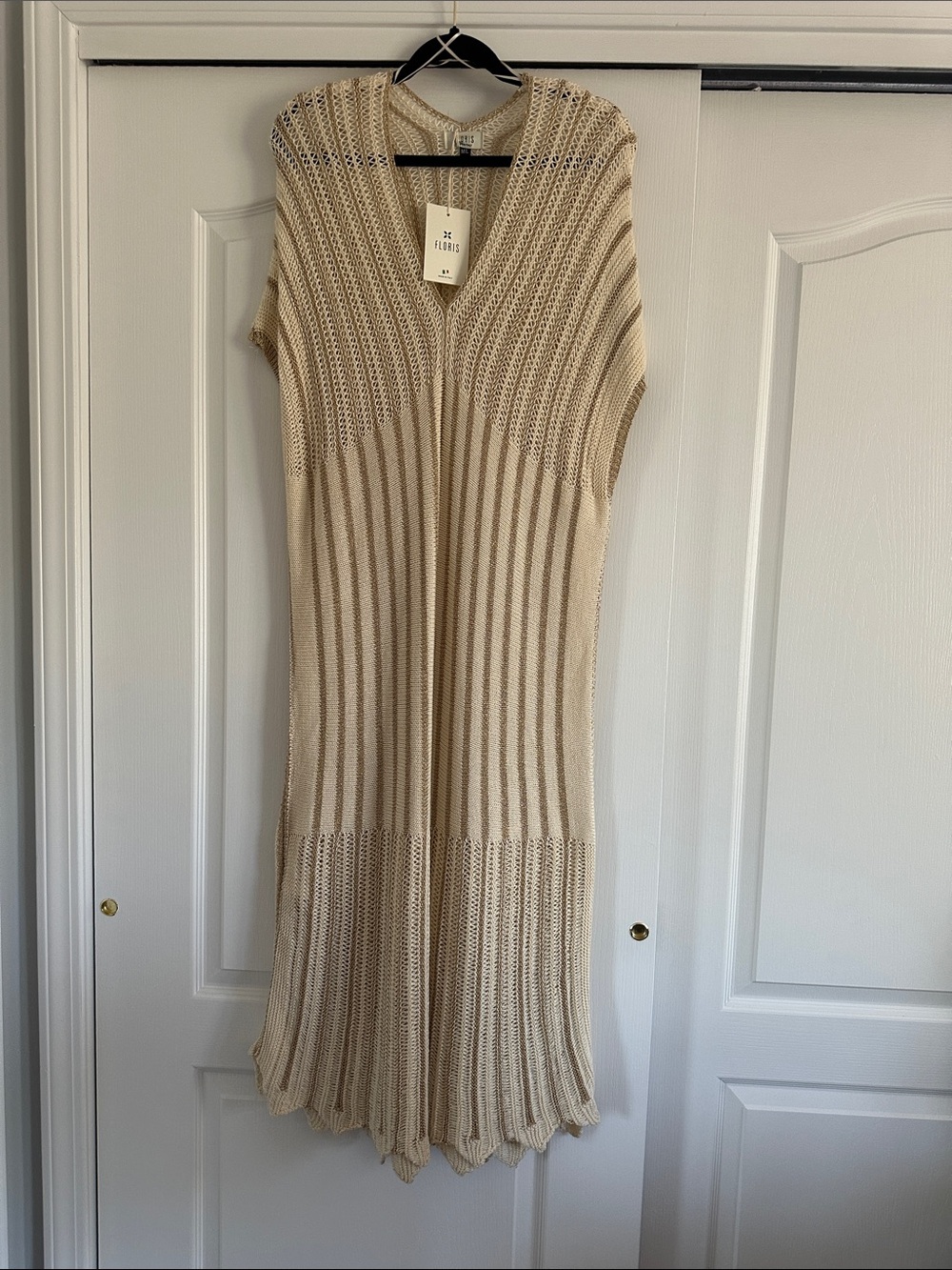 Floris made in Italy gold/beige cover up/dress size M/L NWT